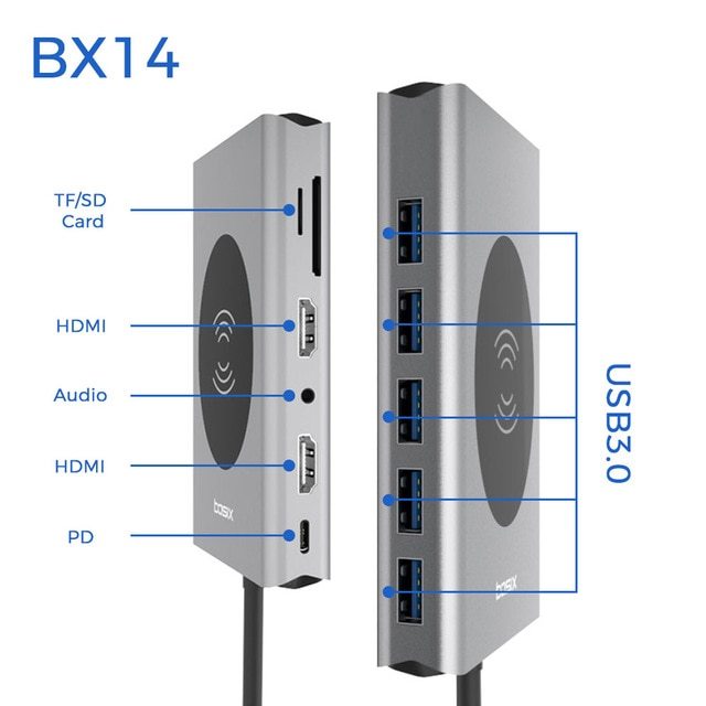 HUB USB-C multiport - 7 en 1 - Charge rapide 87W & HDMI